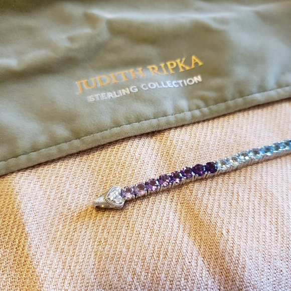 Judith Ripka Rainbow Gem Tennis Bracelet - Picture 6 of 7